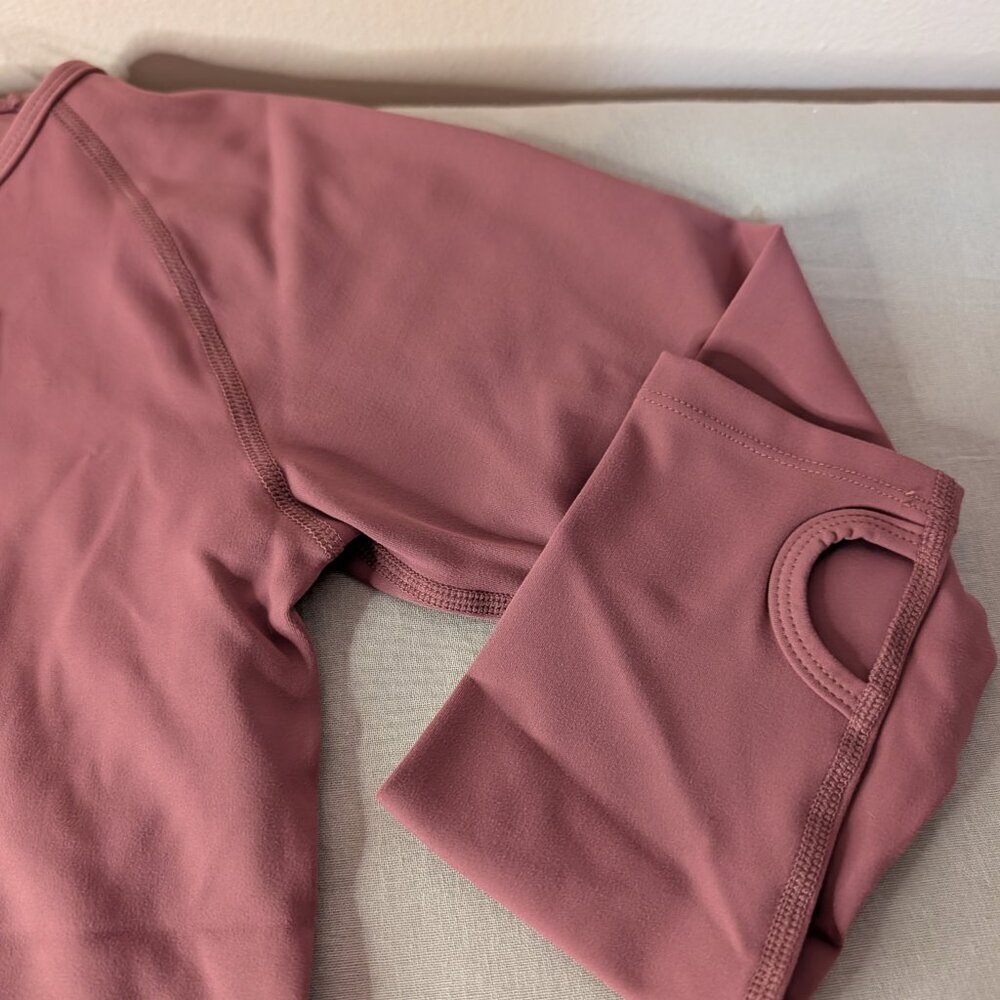 ⭐Fitness Crop Top Women's High Performance Long Sleeve Athletic Shirt Sz Large ⭐ - Picture 5 of 8